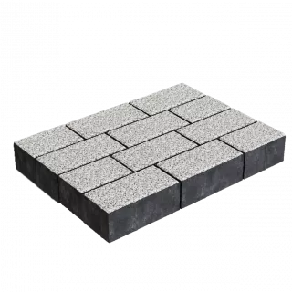 Брусчатка, белый, 100.200 гранит (h60)
