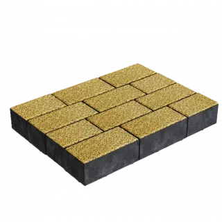 Брусчатка, желтая, 100.200 гранит (h100)