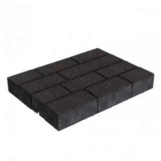 Брусчатка, коричневый мрамор, 100.200 (h 60)