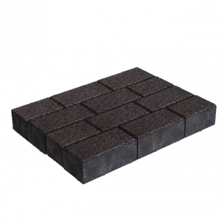 Брусчатка, коричневый гранит, 100.200 (h60)